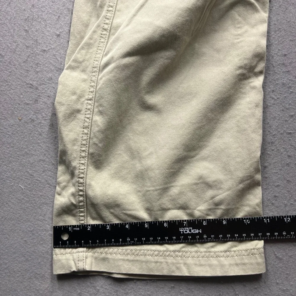 Vintage Levis Cargo Loose Straight Pants Mens 36x32 Khaki Tan Cotton Workwear